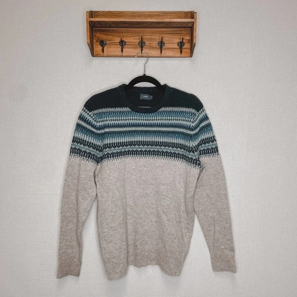 J.Crew | Blue Grey Crewneck Sweater Isle Medium - Picture 1 of 6